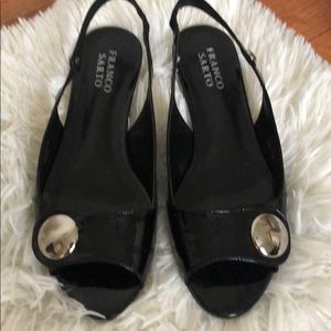 Franco Sarto, black sandals, size 7.5.